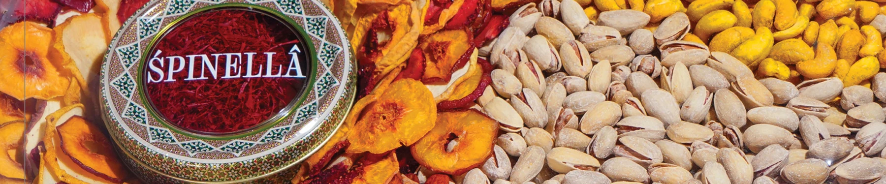Saffron, pistachios, nuts and dried fruits